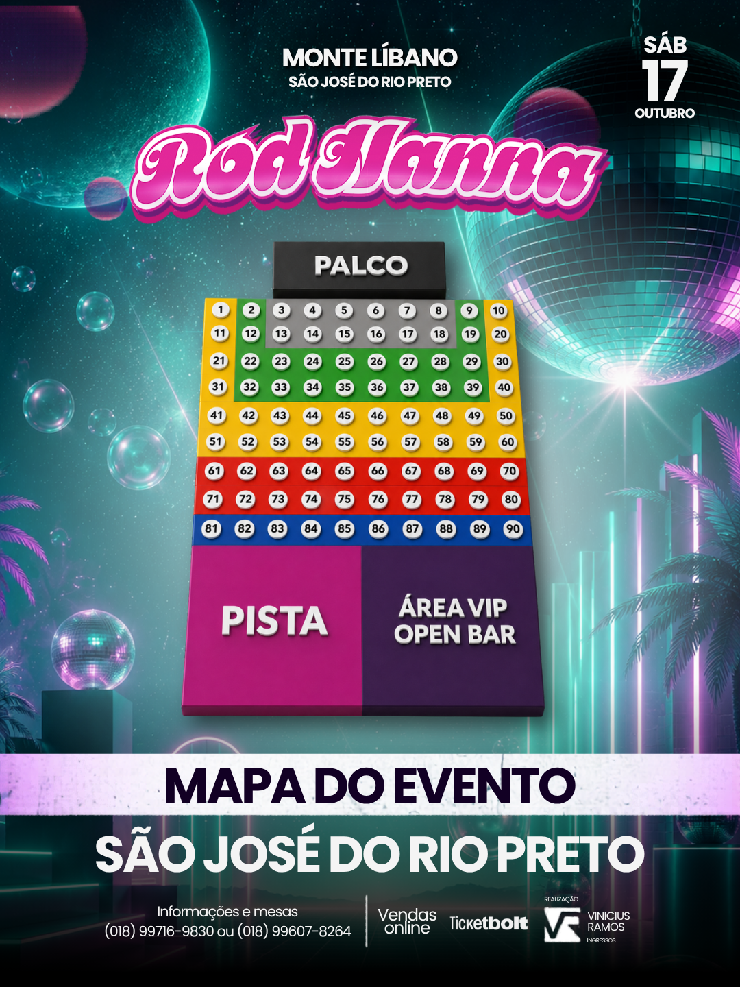 Mapa do evento Rod Hanna em São José do Rio Preto